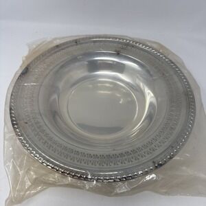 Vintage International Silver Company Cut Out rope rim Large Centerpiece bowl